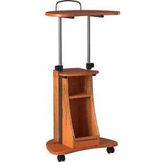 Brown Trolley Tables Techni Mobili Sit-to-Stand Rolling Cart Trolley Table