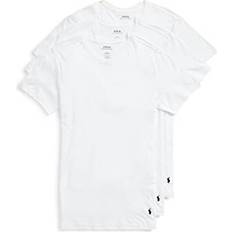 Polo Ralph Lauren Men Tops Polo Ralph Lauren Men's Slim Fit Wicking Crew Undershirts 3-pack - White