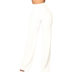 Victoria High Waisted Dress Pants - White  High waisted dress pants,  Fashion pants, White dress pants