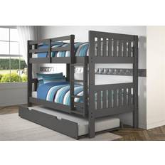 Built-in Storages - Twin Beds Donco kids Mission with Trundle Bunk Bed