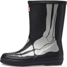 Rain Boots Hunter Kids First Classic Metallic Skeleton Rain Boots Black