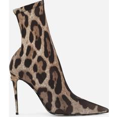 Dolce & Gabbana Women Boots Dolce & Gabbana KIM stretch ankle boots leo_new