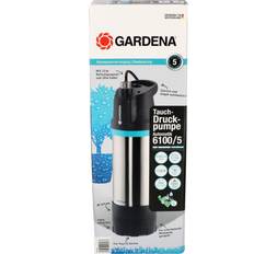 Grau Gartenpumpen Gardena Tauch-Druckpumpe 6100/5 inox automatic Wasserpumpe, Tauchpumpe