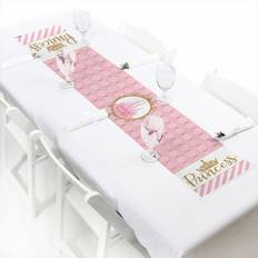 Little princess crown petite pink and gold paper table runner 12 x 60 inches