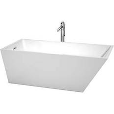 Gray Bathtubs Wyndham Collection Hannah 67-inch White Soaking Bathtub Trim