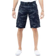 XRay Men's Belted Twill Tape Cargo Shorts - Navy Camo