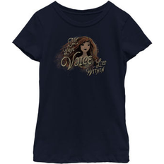 T-shirts Disney Girl The Little Mermaid Ariel My True Voice Lies Within Graphic Tee Navy Blue X