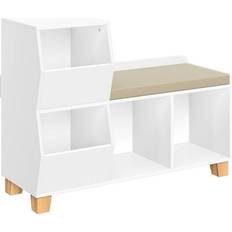 Beige Storage Benches Home Kids Catch All Multi Cubby Storage BenchÂ White