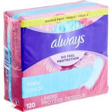 Thin Daily Panty Liners, Regular, 120/Pack