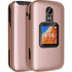 Mobile Phone Accessories Rose Gold Pink Textured Hard Case Cover for Alcatel TCL Flip 2 Phone T408DL