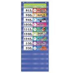 Blue Business Card Holders Scholastic Friend Daily Schedule Pocket Grade