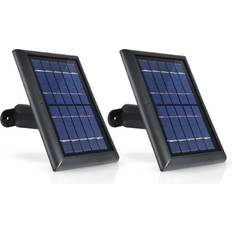 Solar panel for outdoor camera Wasserstein 2-Watt 5-Volt Black Solar Panel for Wyze Cam Outdoor Power Your Surveillance Camera Continuously 2-Pack