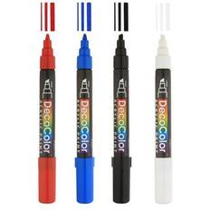 STAPLES TRU RED Tank Dry Erase Markers Chisel Tip Asst 4/Pack