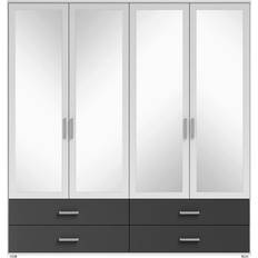 Stella Trading Ivar White/Graphite Kleiderschrank 180x190cm