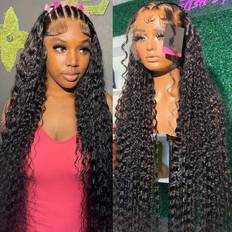  BLACROSS 28 Inch 13x6 Deep Wave Lace Front Wigs Human