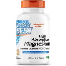 Doctor's Best High Absorption Magnesium Lysinate Glycinate 240