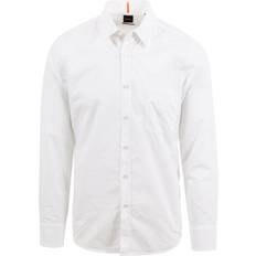 Hugo Boss Herre Skjorter Hugo Boss Poplin Regular Fit Shirt - White