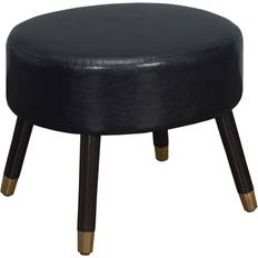 Black Foot Stools Convenience Concepts Designs4Comfort Mid Century Foot Stool