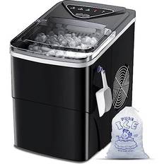 33Lbs/1.5L Portable Silver Bullet Ice Maker Machine Countertop Ice  Scoop&Basket