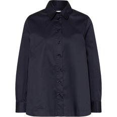 Seidensticker Collar Shirt Blouse - Dark Blue