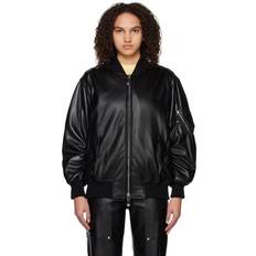 Stella McCartney Faux leather bomber jacket black