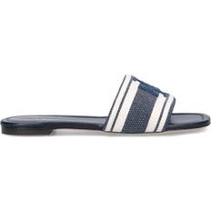 Tory Burch Logo Jacquard Slide - Blue Chiaro/Ash White