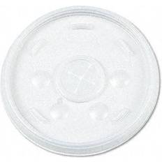 Dart Plastic Lids, for 12-oz. Hot/Cold Foam Cups, Slip-Thru Lid, 1000/Carton