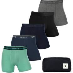 Tufte Men's Boxer 5-pack - Green/Blue/Black/Grey