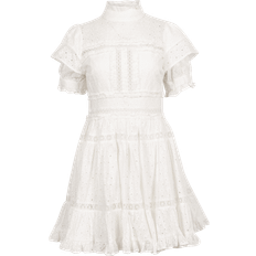 L Kjoler By Malina Iro Mini Lace Dress - White