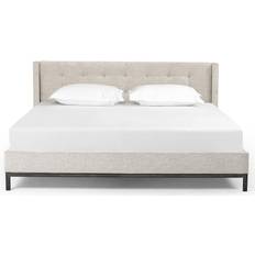 Low platform bed frame queen Main Estrela Queen Tufted Low Profile Platform Bed