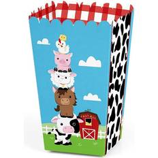 Farm animals baby shower or birthday party favor popcorn treat boxes 12 ct