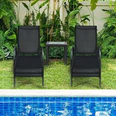 Black Sun Beds Costway Set of 2