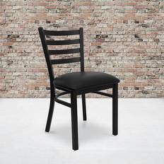 Black Kitchen Chairs Flash Furniture HERCULES Series Black Ladder Kitchen Chair