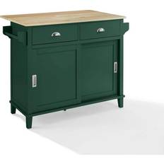 Green Cabinets Crosley Furniture Cora Emerald Kitchen Island Storage Cabinet