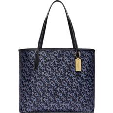 Coach City Tote With Signature Monogram Print - Navy