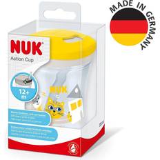 Nuk Action Cup 230ml mit Trinkhalm gelb