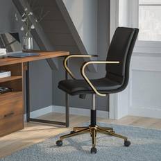 Office Chairs Flash Furniture James Mid-Back Designer Executive LeatherSoft Office Chair