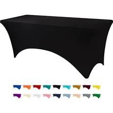 BDDC Fitted Tablecloth White, Black, Yellow, Orange, Red, Pink, Blue, Turquoise, Green, Gray, Beige, Purple, Gold (182.9x76.2)