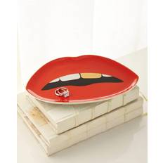 Red Serving Platters & Trays Jonathan Adler Lip-Shaped MULTI Serving Tray