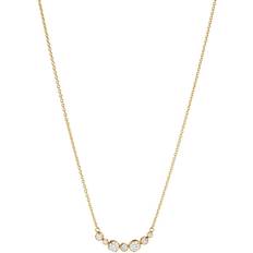 Georg Jensen Signature Necklace - Gold/Diamonds