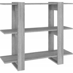 Multifargete Hyller vidaXL grey sonoma Cabinet/Room Divider Book Shelf