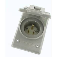 Leviton 5278-cwp 15a/125v straight blade male grounding power inlet receptacle