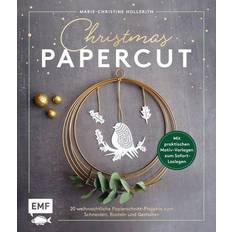 Seiden- & Krepppapier Christmas Papercut – Weihnachtliche Papierschnitt-Projekte zum Schneiden, Basteln und Gestalten