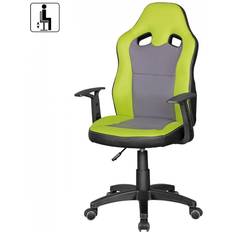 Grau Sitzmöbel AMSTYLE Kinderdrehstuhl SPEEDY Jugendstuhl Kinderschreibtischstuhl Drehstuhl ergonomisch grün/grau