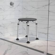 Gray Shower Stools Flash Furniture HERCULES Tool-Free Quick Assembly, 300 Lb.