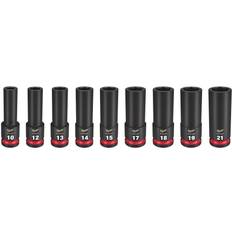 Socket Bits Milwaukee shockwave impact duty 1/2'' drive metric deep 6 point socket set 9pc Socket Bit