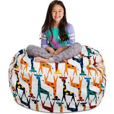 Posh Creations Stuffable Kids Stuffed Animal Storage Bean Bag Chair Cover