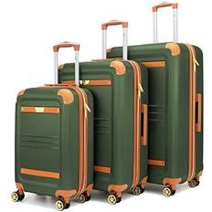 Suitcase Sets ITALIA Vintage Expandable Hard Spinner Luggage 3