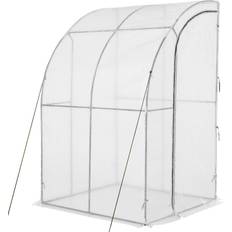 OutSunny Greenhouses OutSunny 5' 7' outdoor walk-in tunnel gardening greenhouse with roll-up door