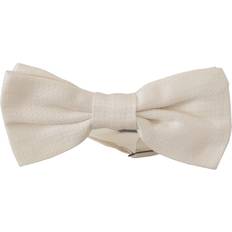Herre - Hvite Slips Dolce & Gabbana Off White Pattern Adjustable Neck Papillon Tie